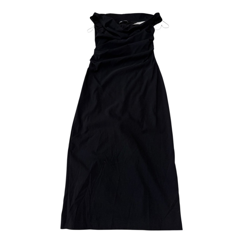 Zara Black Strapless Sheath Dress Cocktail